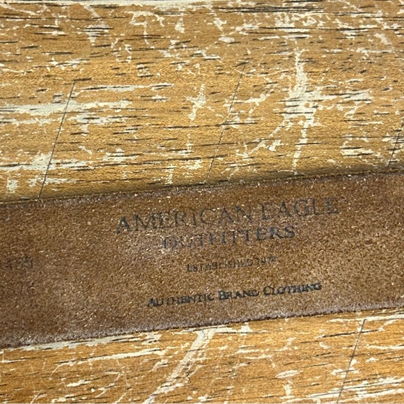 Vintage American Eagle Brown Leather Belt 30/31” Womens Boho Western Cowgirl - Picture 9 of 11